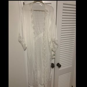 Eileen Fisher Long Satin Robe